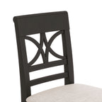 TOPMAX 6-Piece Wood Counter Height Dining Table Set with Storage Shelf, Kitchen Table Set with Bench and 4 Chairs,Rustic Style,Espresso+Beige Cushion (old sku: SH000257AAP)