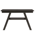 TOPMAX 6-Piece Wood Counter Height Dining Table Set with Storage Shelf, Kitchen Table Set with Bench and 4 Chairs,Rustic Style,Espresso+Beige Cushion (old sku: SH000257AAP)