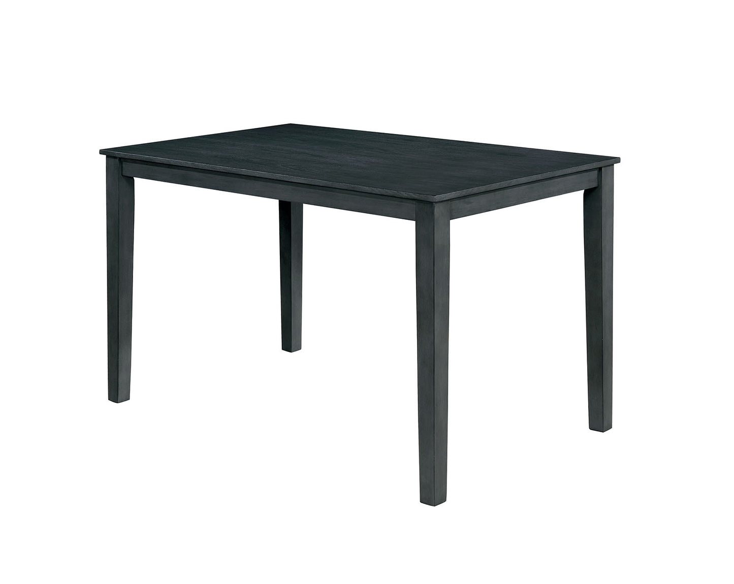 7pc Counter Height Dining Table Set 1x Table 6x Chairs Transitional Style Weathered Gray And Beige Finish Padded Cushion Slat Back Chairs Dining Table Set