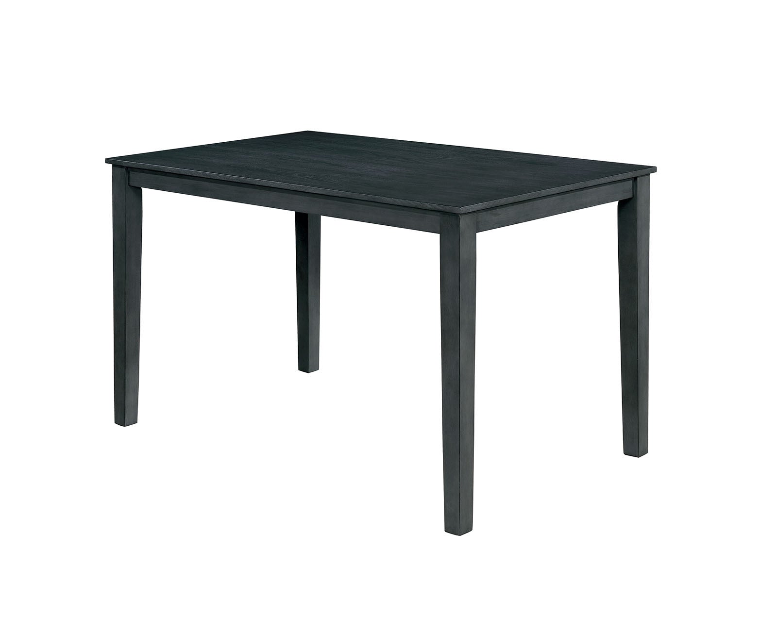 7pc Counter Height Dining Table Set 1x Table 6x Chairs Transitional Style Weathered Gray And Beige Finish Padded Cushion Slat Back Chairs Dining Table Set