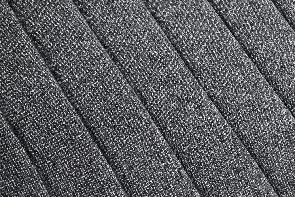 Transitional Style 1pc Channel Tufted Swivel Round Chair Scattered Back Pillow Dark Gray Finish Primary living Room Accent Chair