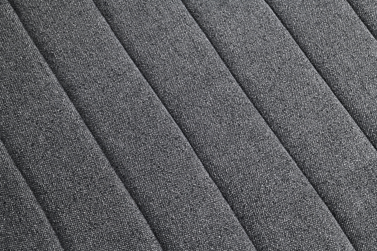 Transitional Style 1pc Channel Tufted Swivel Round Chair Scattered Back Pillow Dark Gray Finish Primary living Room Accent Chair