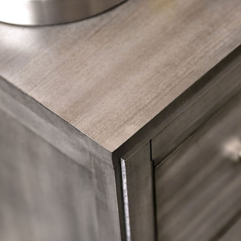 Beautiful 1pc Nightstand Transitional Style Gray Bedside Table Bedroom Furniture