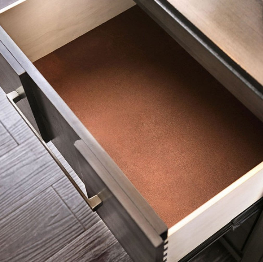 Beautiful 1pc Nightstand Transitional Style Gray Bedside Table Bedroom Furniture