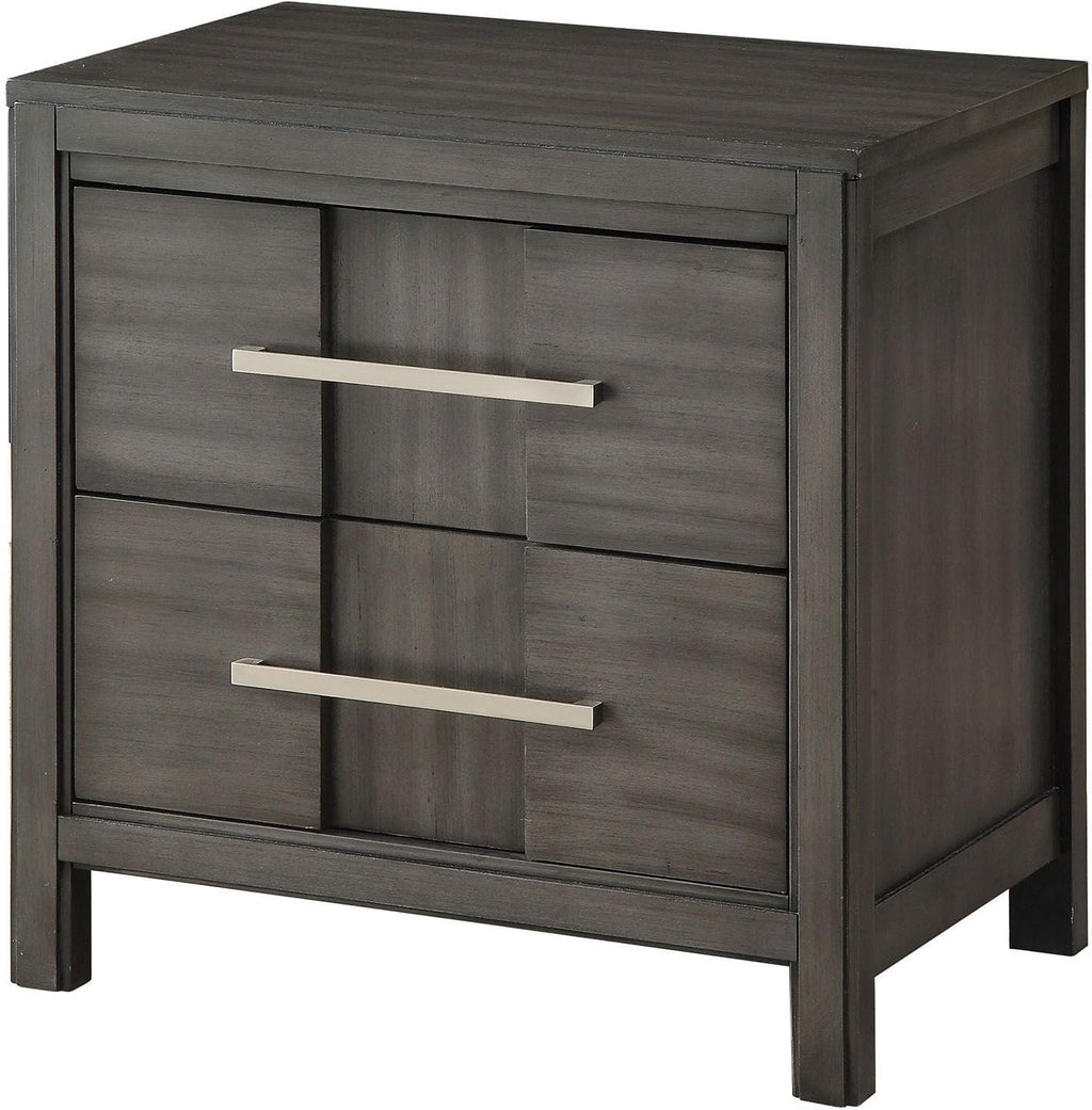 Beautiful 1pc Nightstand Transitional Style Gray Bedside Table Bedroom Furniture