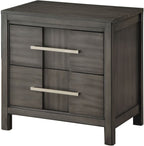 Beautiful 1pc Nightstand Transitional Style Gray Bedside Table Bedroom Furniture