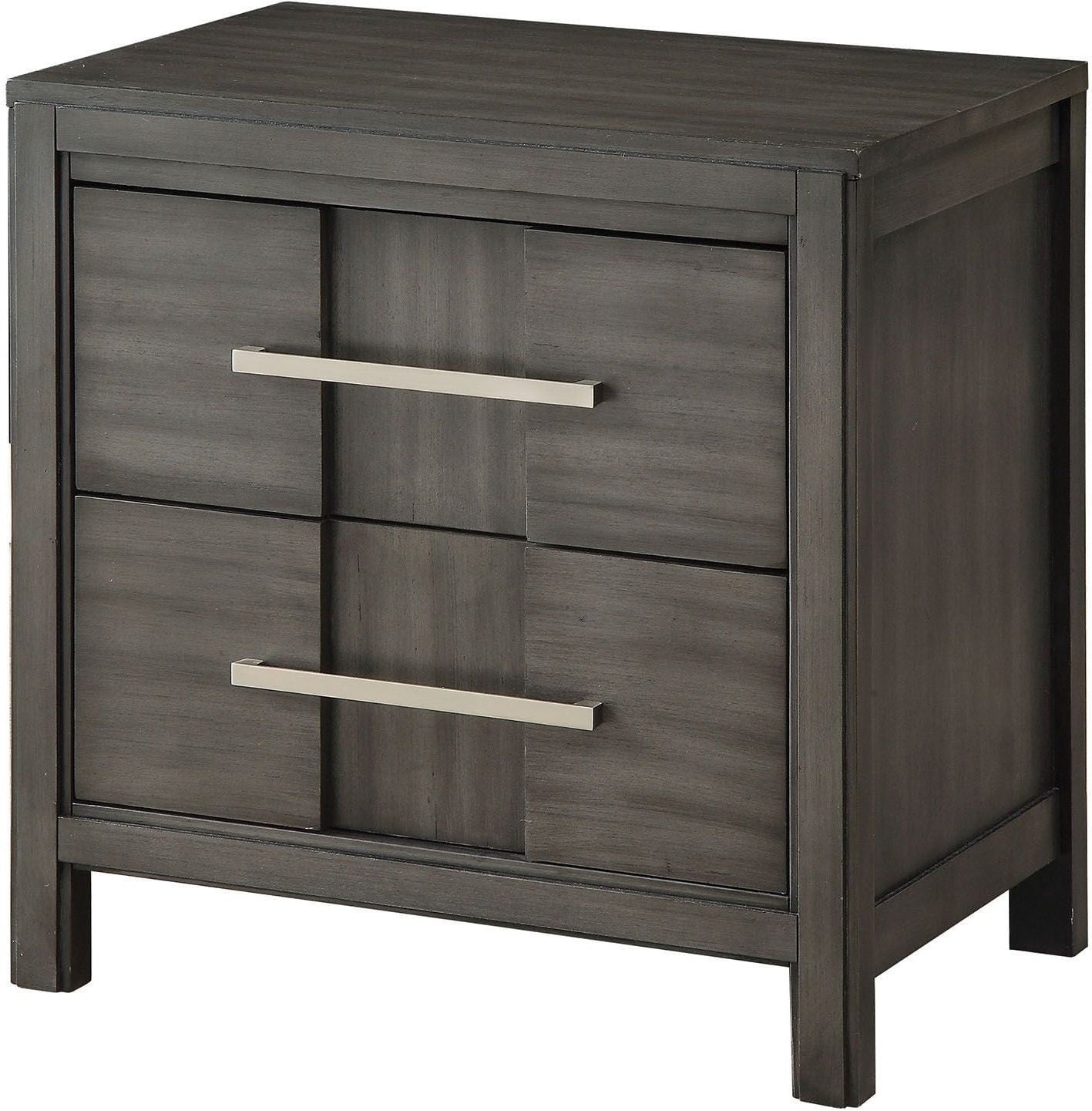 Beautiful 1pc Nightstand Transitional Style Gray Bedside Table Bedroom Furniture