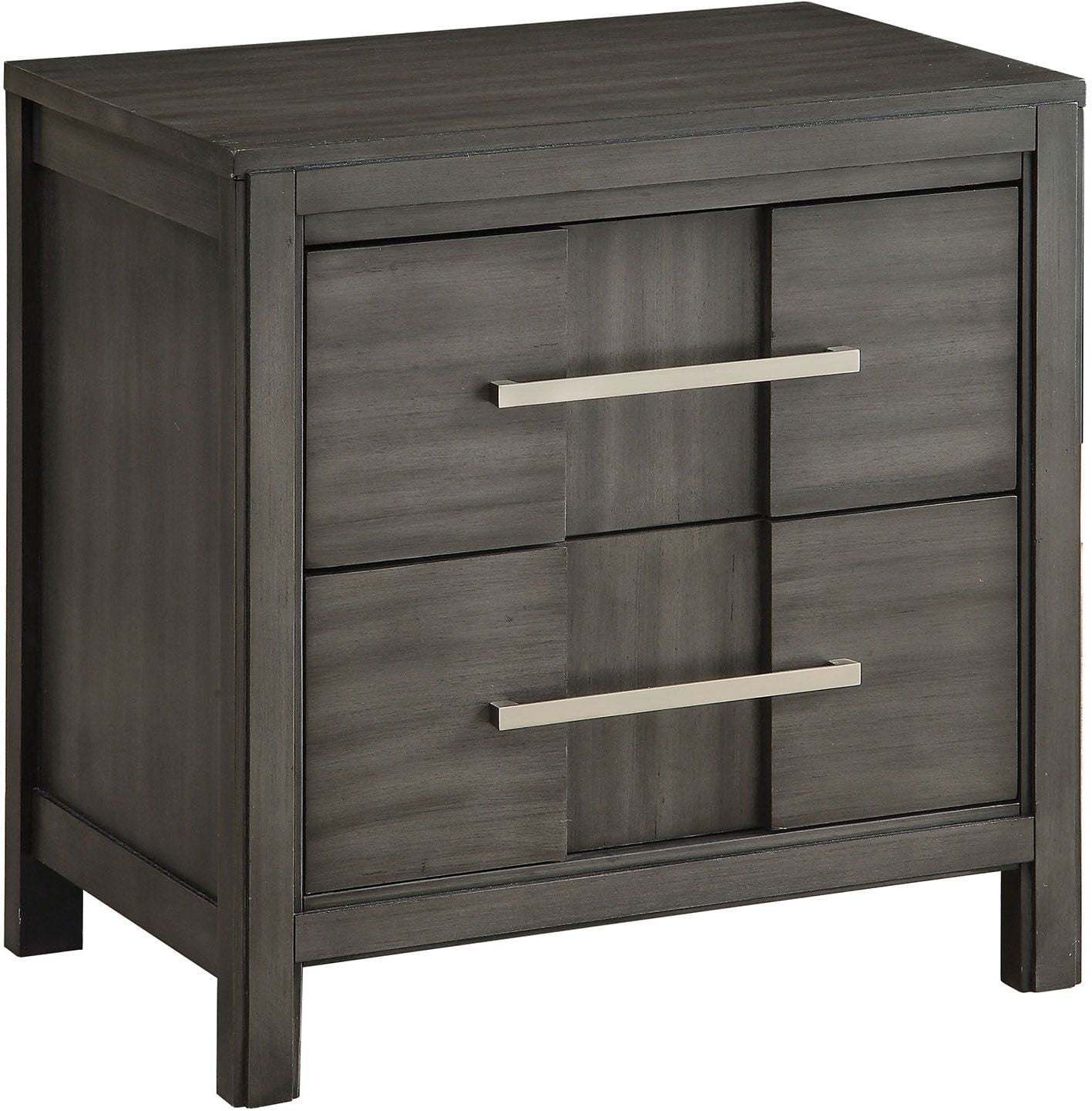 Beautiful 1pc Nightstand Transitional Style Gray Bedside Table Bedroom Furniture