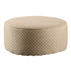 Transitional Style Upholstery Ottoman With Welt Trim Gold & Gray Finish