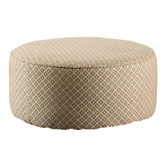 Transitional Style Upholstery Ottoman With Welt Trim Gold & Gray Finish