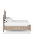 Queen Panel Bed in Sand Finish With Transitional Casual Design