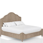 Queen Panel Bed in Sand Finish With Transitional Casual Design