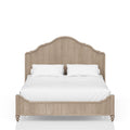 Queen Panel Bed in Sand Finish With Transitional Casual Design