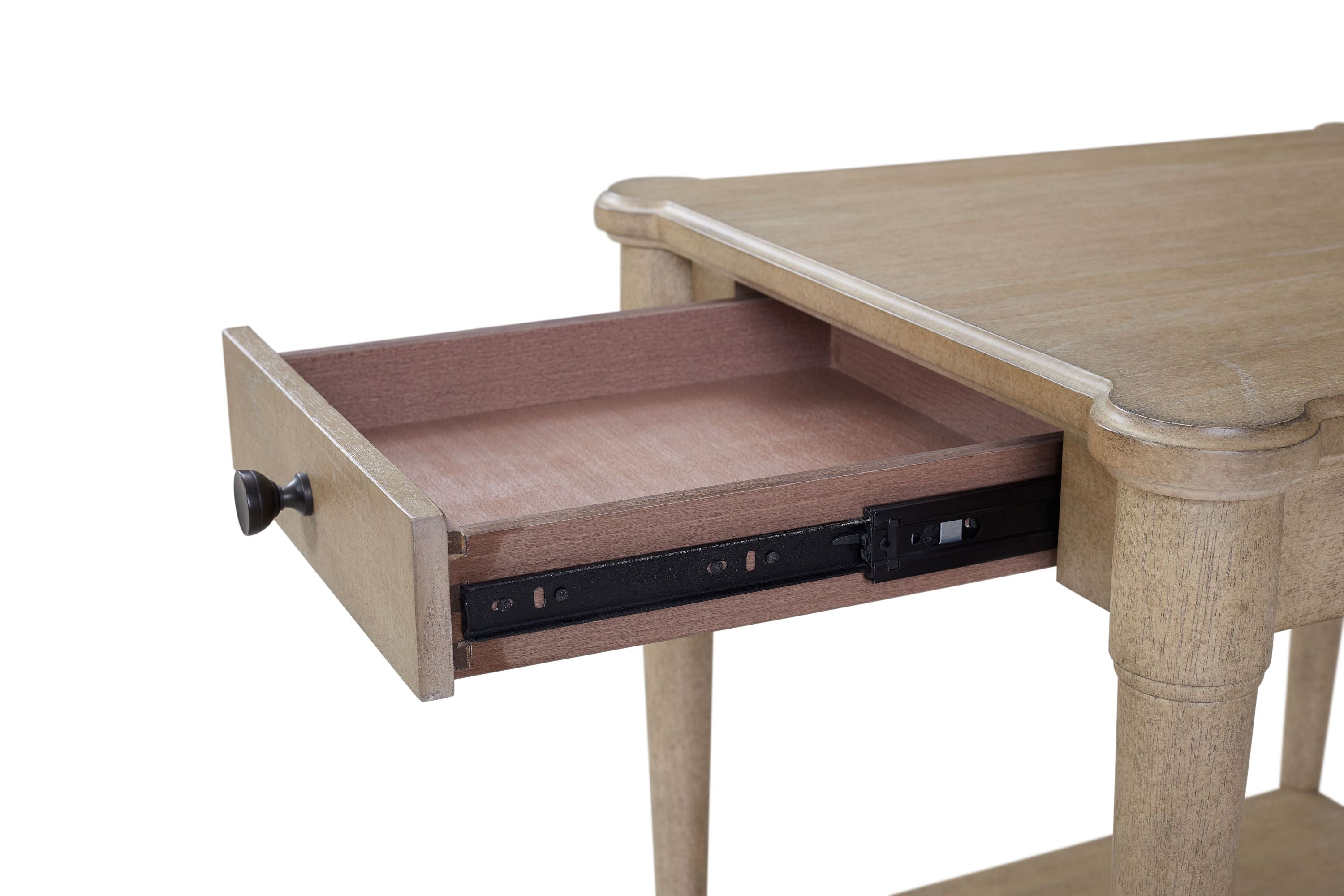 Sand Finished End Table With Storage Drawer