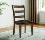 Transitional Style 5pc Dining Table Set 1x Dining Table 4x Chairs Padded seat Wooden Top Table Walnut And Dark Brown Finish Dining Table Set