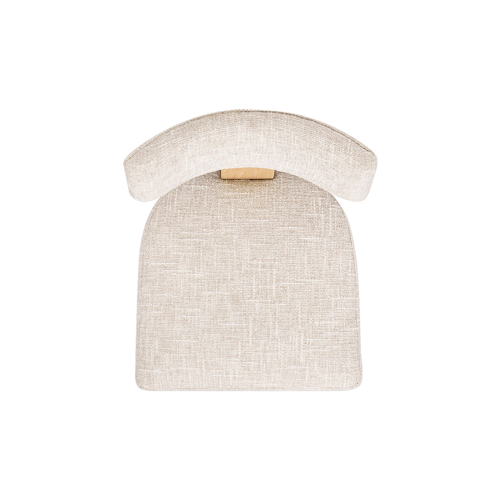 Louise Split Back Upholstered Dining Side Chair, Set of 2, Travertine Beige Chenille