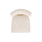 Louise Split Back Upholstered Dining Side Chair, Set of 2, Travertine Beige Chenille