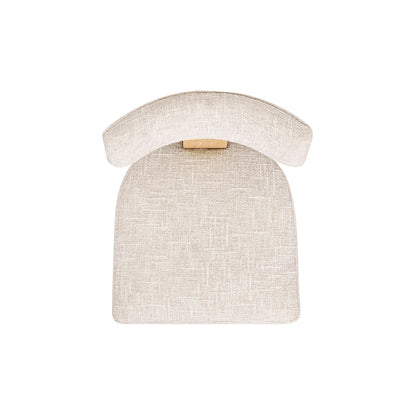 Louise Split Back Upholstered Dining Side Chair, Set of 2, Travertine Beige Chenille