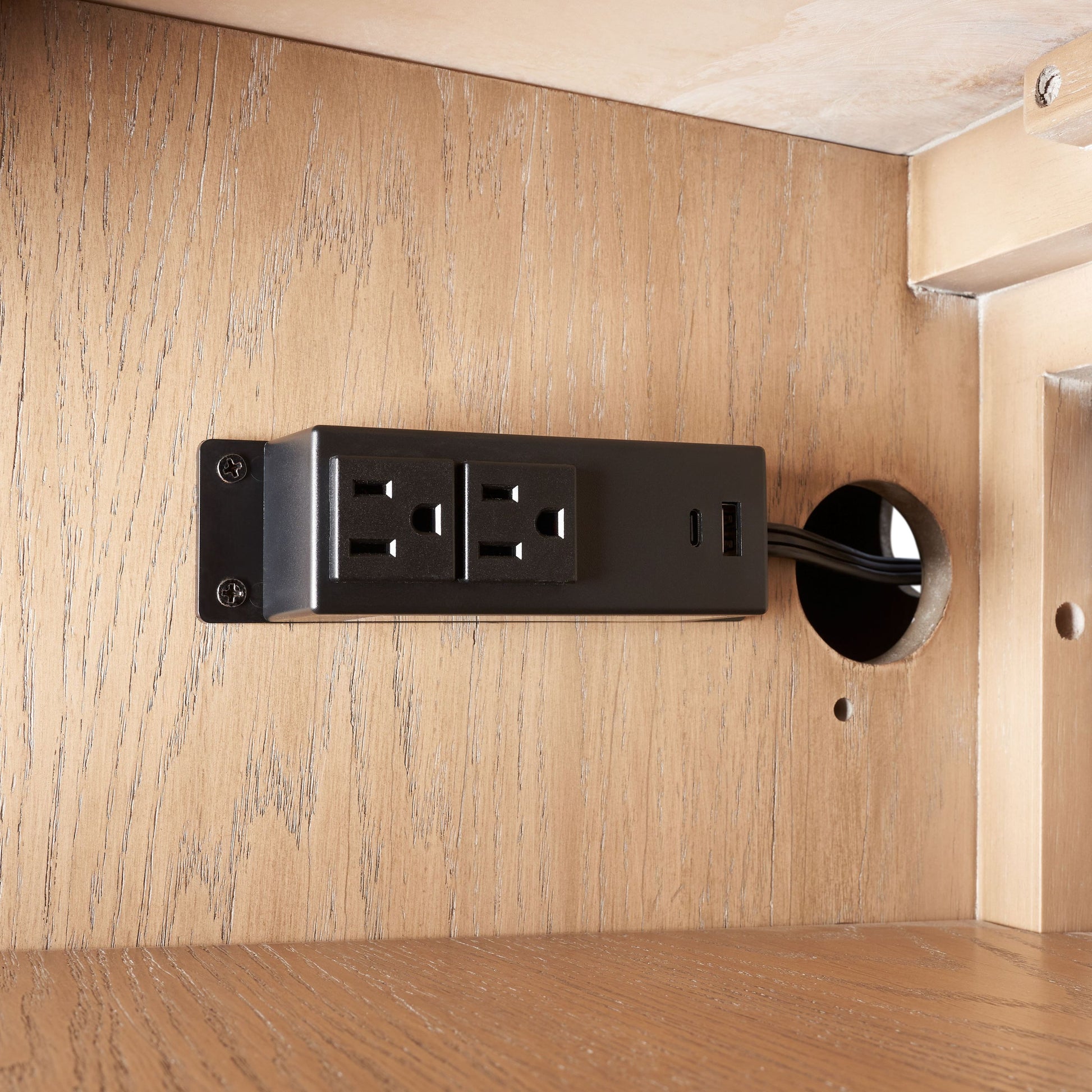 Stone Top Rope Woven Curved Sideboard Cabinet