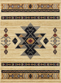 Tribes GC_YLS4006 Cream 7 ft. 10 in. x 10 ft. 3 in. Southwest Area Rug - Groovy Boardz