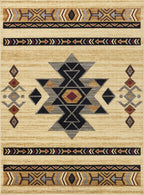 Tribes GC_YLS4006 Cream 7 ft. 10 in. x 10 ft. 3 in. Southwest Area Rug - Groovy Boardz