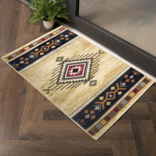 Tribes GC_YLS4003 Cream 7 ft. 10 in. x 10 ft. 3 in. Southwest Area Rug - Groovy Boardz