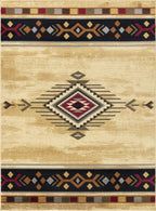 Tribes GC_YLS4003 Cream 7 ft. 10 in. x 10 ft. 3 in. Southwest Area Rug - Groovy Boardz