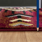 Tribes GC_YLS4002 Red 5 ft. 3 in. x 7 ft. 3 in. Southwest Area Rug - Groovy Boardz