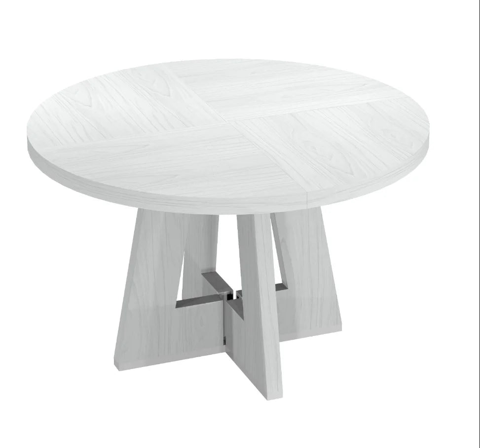 Tribesigns Round Dining Table for 4, 47 Inch Farmhouse Kitchen Table Small Dinner Table Kitchen Dinning Table for Dining Room