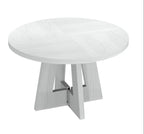 Tribesigns Round Dining Table for 4, 47 Inch Farmhouse Kitchen Table Small Dinner Table Kitchen Dinning Table for Dining Room