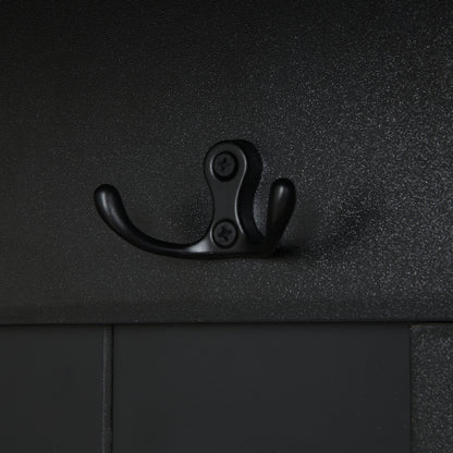 U-Can 79'' Tall Modern Hall Tree with Shoe Storage, 4-in-1 Entryway Bench with 6 Cabinets, 4 Coat Hooks & Adjustable Shelf for Hallway, living room, Black