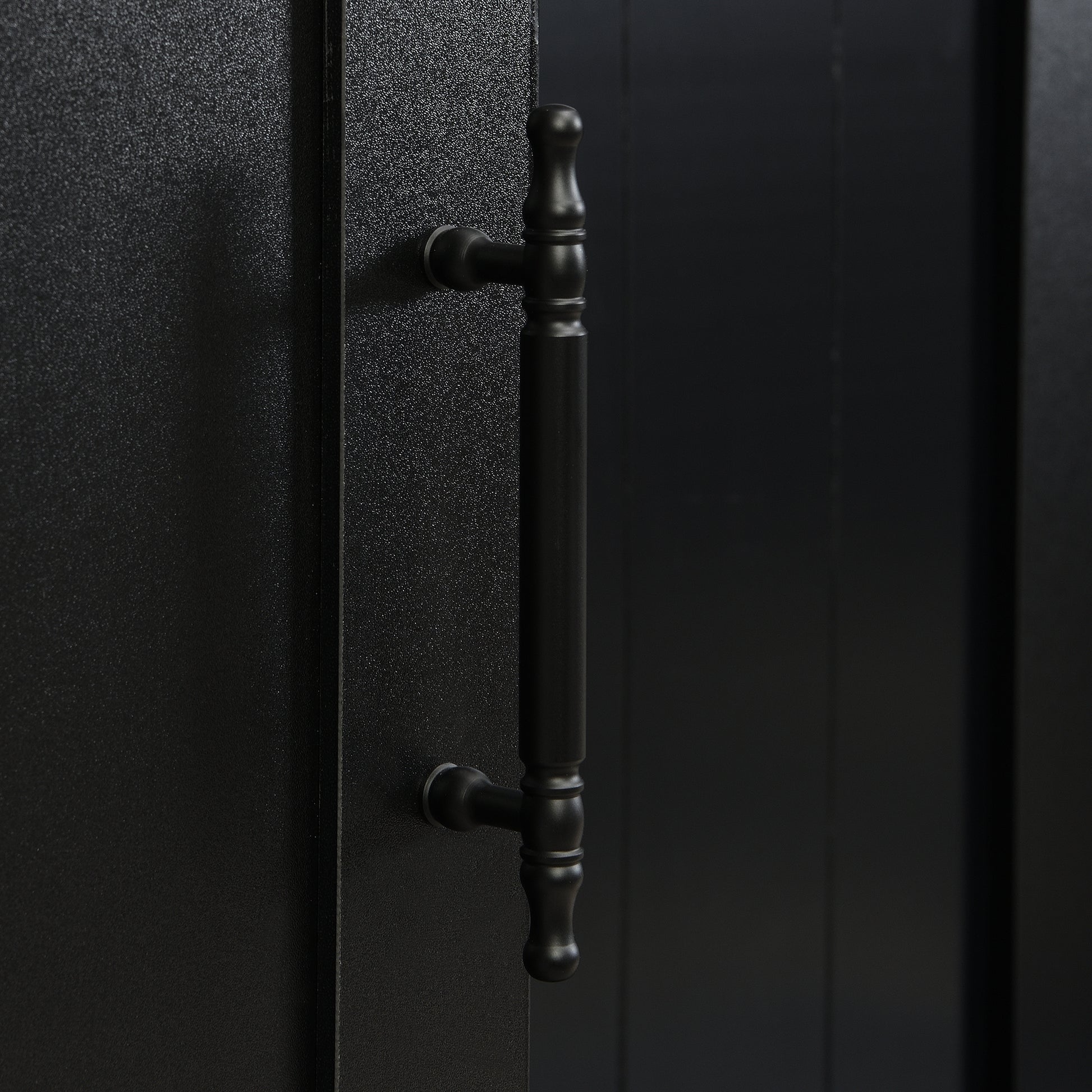 U-Can 79'' Tall Modern Hall Tree with Shoe Storage, 4-in-1 Entryway Bench with 6 Cabinets, 4 Coat Hooks & Adjustable Shelf for Hallway, living room, Black