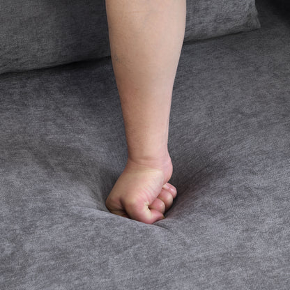 U-Can Modern Oversized Armchair, 48'' Wide Mid-Century Chair with Pillow Upholstered, Sturdy Wood Frame & Soft Cushion for Living Room