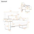 U-Can Modern Oversized Armchair, 48'' Wide Mid-Century Chair with Pillow Upholstered, Sturdy Wood Frame & Soft Cushion for Living Room