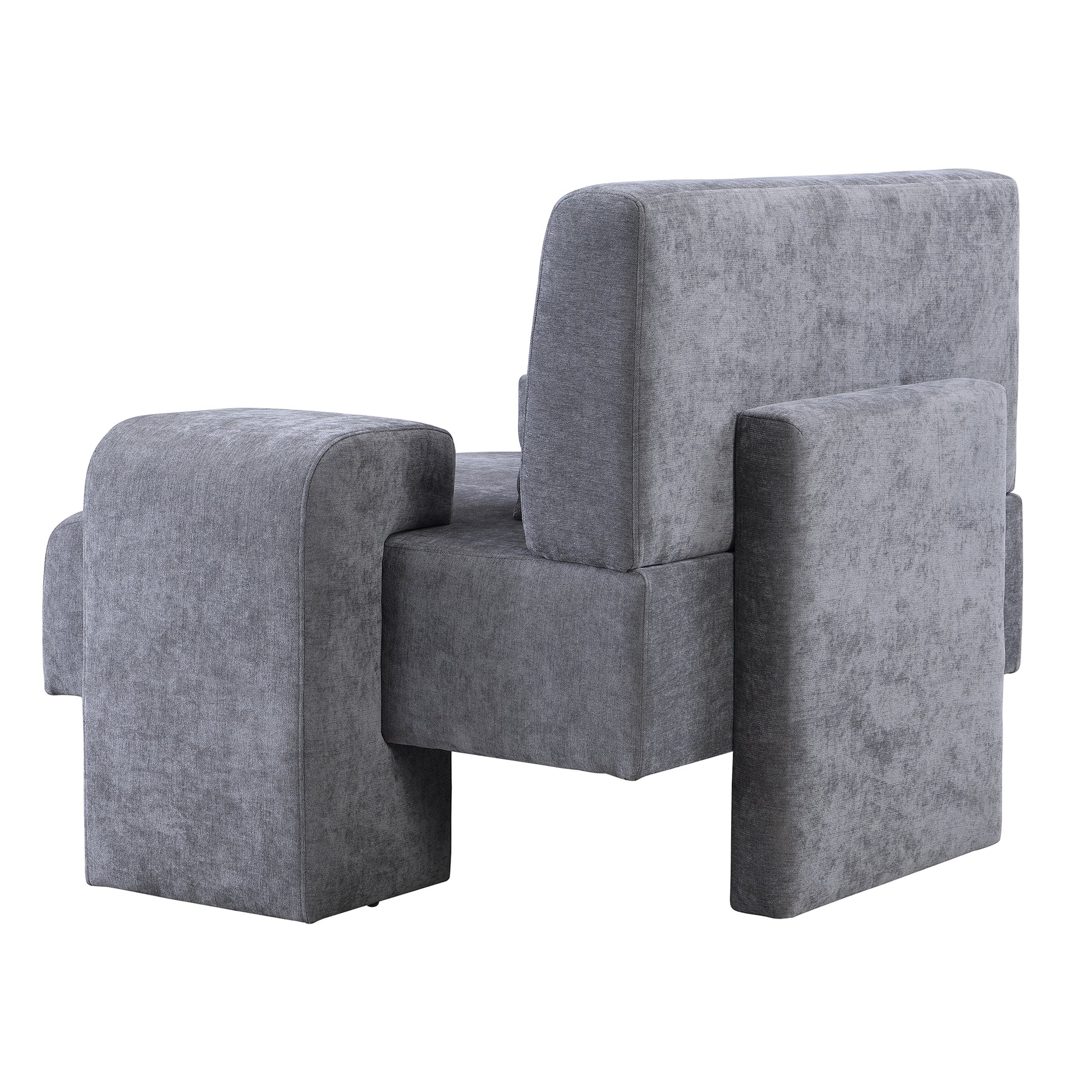 U-Can Modern Oversized Armchair, 48'' Wide Mid-Century Chair with Pillow Upholstered, Sturdy Wood Frame & Soft Cushion for Living Room