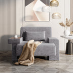 U-Can Modern Oversized Armchair, 48'' Wide Mid-Century Chair with Pillow Upholstered, Sturdy Wood Frame & Soft Cushion for Living Room