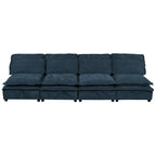 U_Style Double-Layer Cushion Modular Sofa, Freely Combinable, 4-Seater with Storage Function, Includes 4 Soft Cushions, Perfect for Living Rooms, Offices, and Apartments
