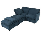 U_Style Double-Layer Cushion Modular Sofa, Freely Combinable, 4-Seater with Storage Function, Includes 4 Soft Cushions, Perfect for Living Rooms, Offices, and Apartments