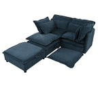 U_Style Double-Layer Cushion Modular Sofa, Freely Combinable, 4-Seater with Storage Function, Includes 4 Soft Cushions, Perfect for Living Rooms, Offices, and Apartments