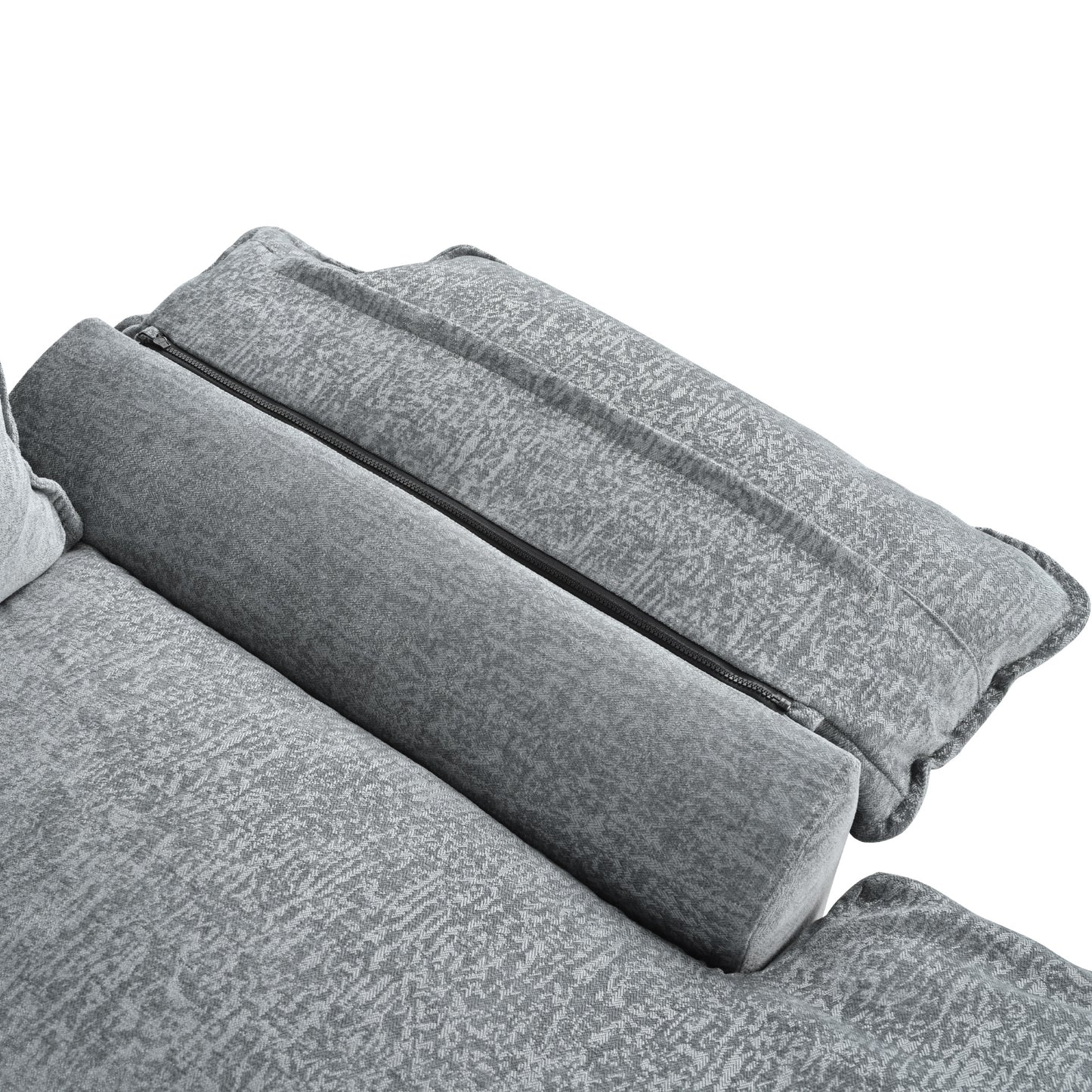 U_STYLE U-Shaped Chenille Sectional Sofa with Adjustable Armrest Pillows - Perfect for Living Rooms, Offices, and Spacious Spaces