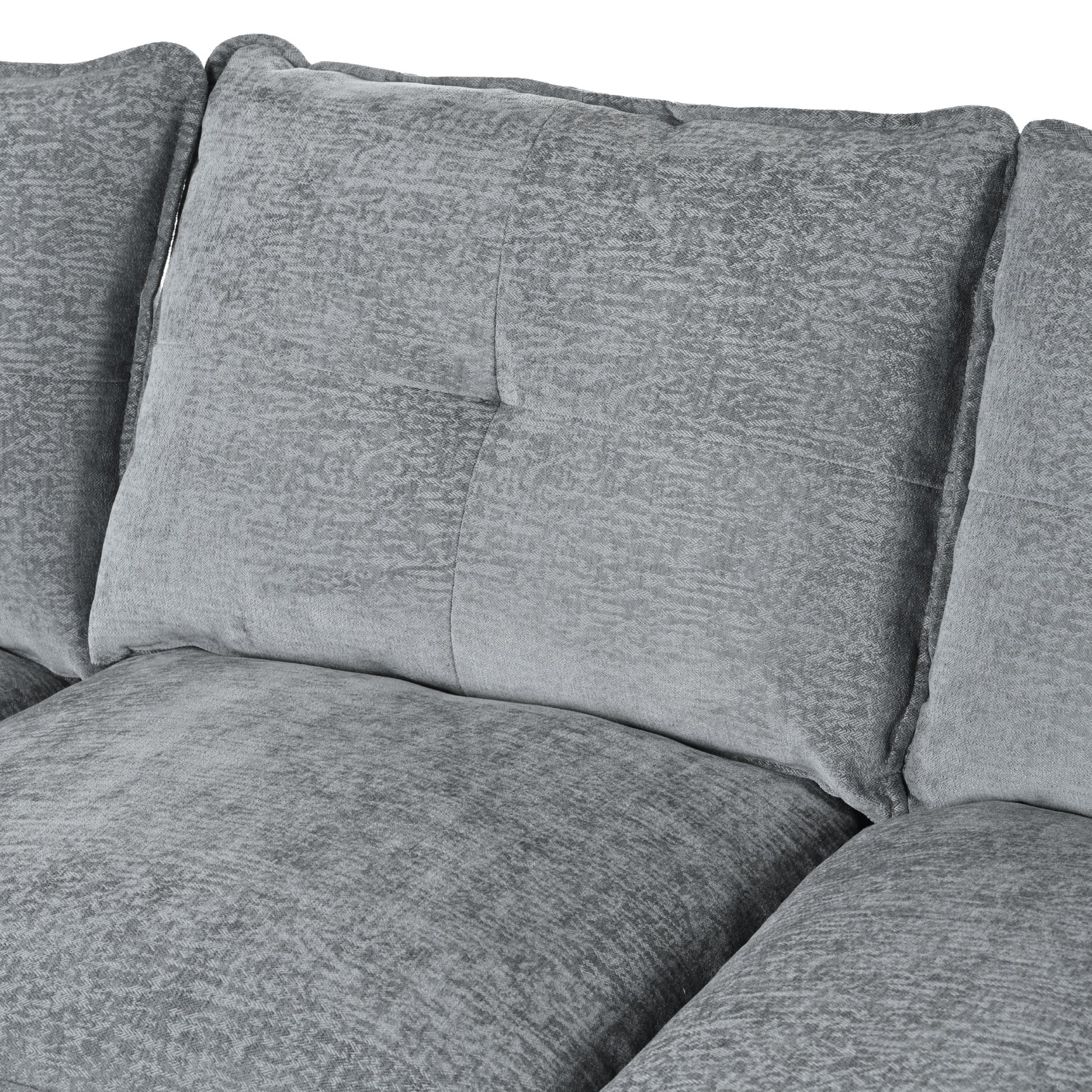 U_STYLE U-Shaped Chenille Sectional Sofa with Adjustable Armrest Pillows - Perfect for Living Rooms, Offices, and Spacious Spaces