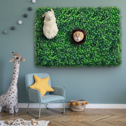 12PCS 24'x16' Artificial Boxwood Boards, UV Protected Grass Wall Panels & Boxwood Fence Panels for Green Wall Decor, Garden Fence, Wedding Backyard Decoration