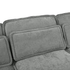 U_Style Double-Layer Cushion Modular Sofa, Freely Combinable, 4-Seater with Storage Function, Includes 4 Soft Cushions, Perfect for Living Rooms, Offices, and Apartments