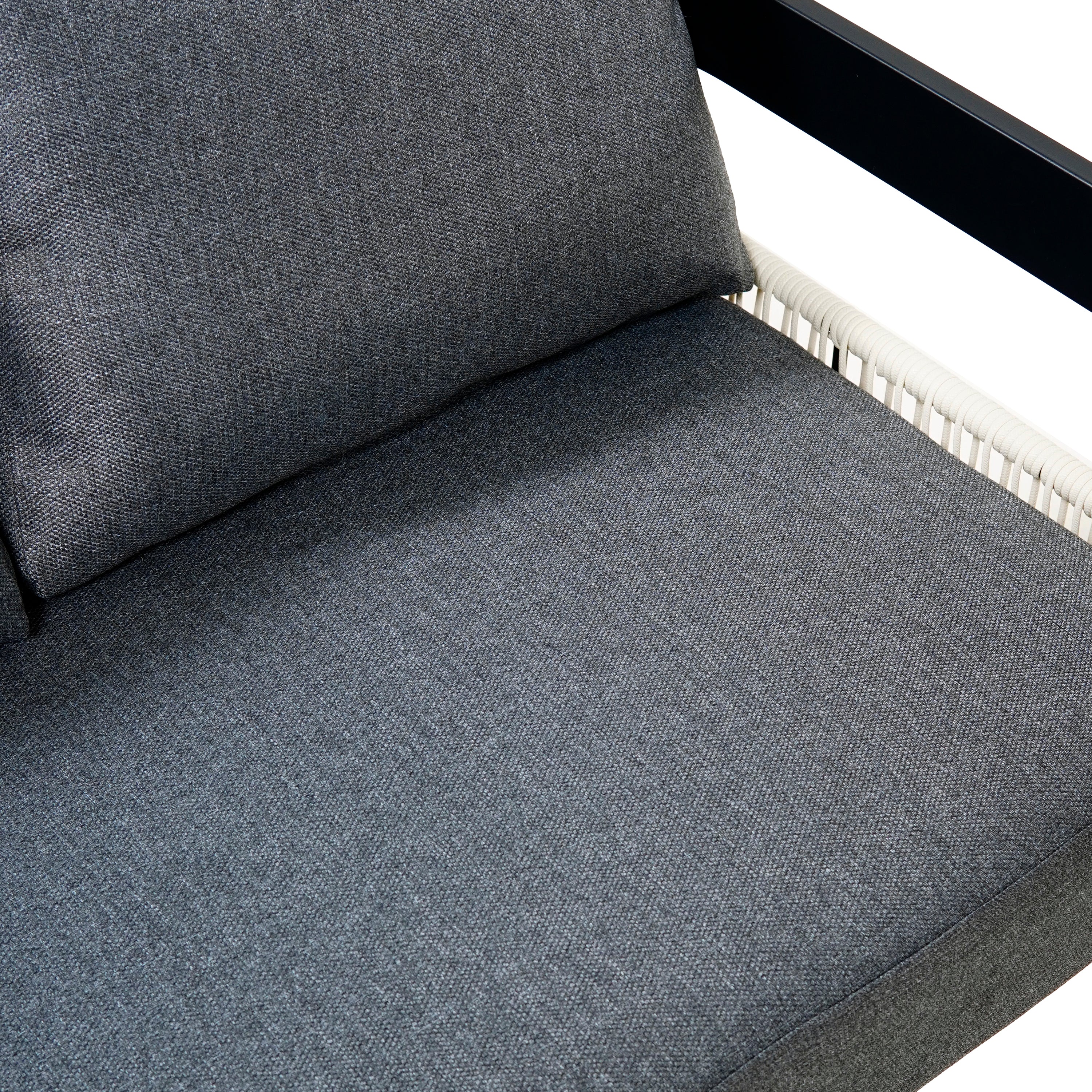 U_Style Multi-person Outdoor Iron Sofa Set with A table, Rattan Decoration, Waterproof, Rust-proof, Suitable for Garden, Lawn Use