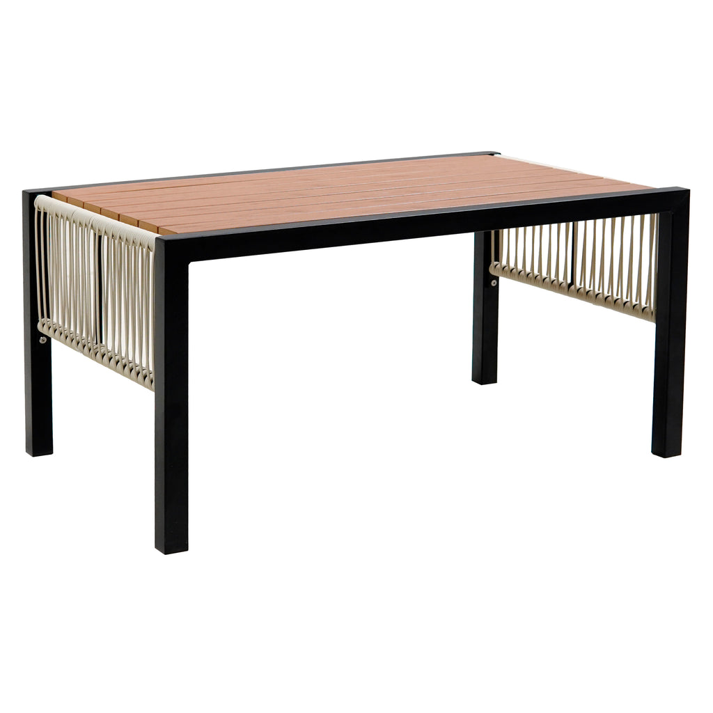 U_Style Multi-person Outdoor Iron Sofa Set with A table, Rattan Decoration, Waterproof, Rust-proof, Suitable for Garden, Lawn Use