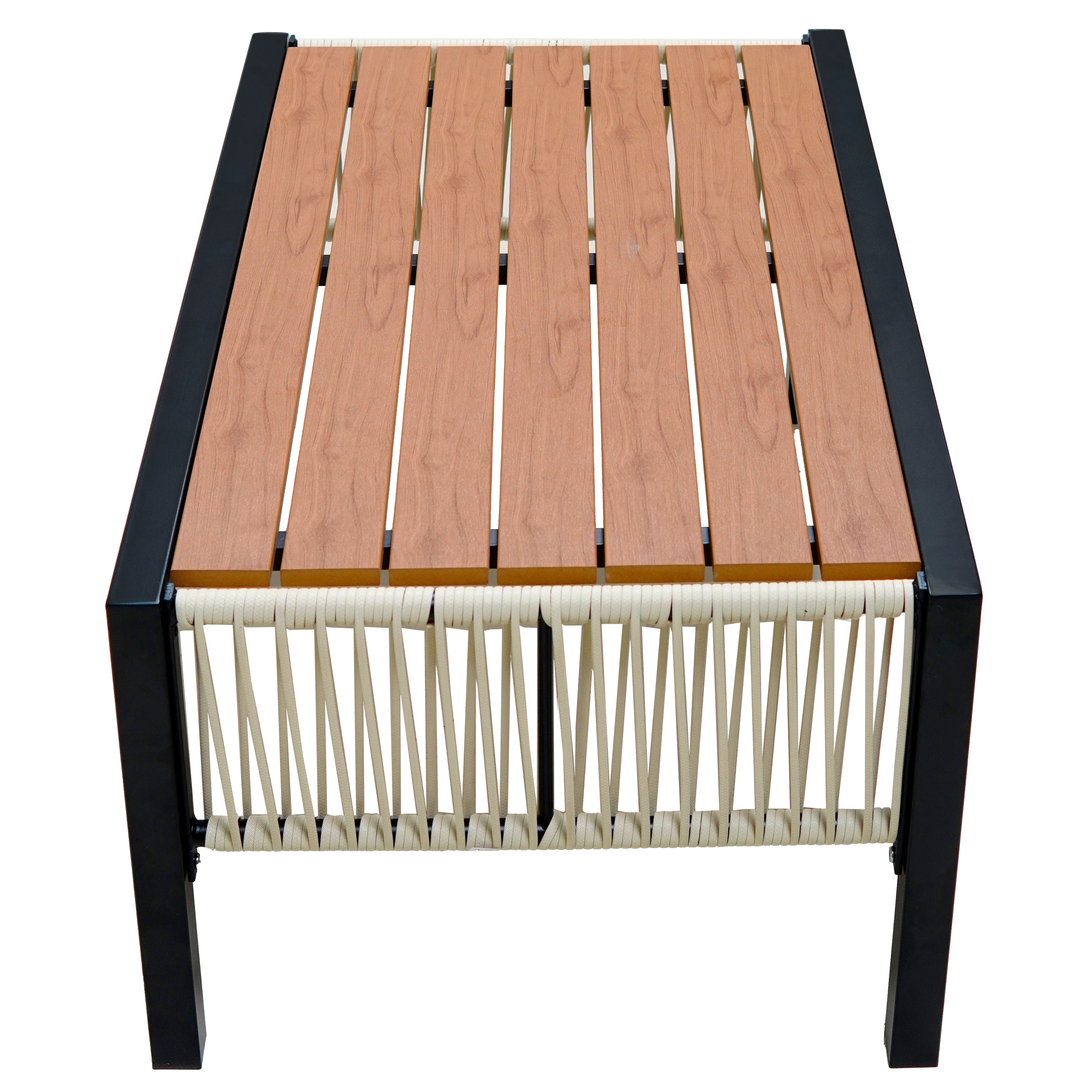 U_Style Multi-person Outdoor Iron Sofa Set with A table, Rattan Decoration, Waterproof, Rust-proof, Suitable for Garden, Lawn Use