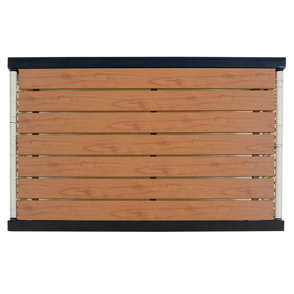 U_Style Multi-person Outdoor Iron Sofa Set with A table, Rattan Decoration, Waterproof, Rust-proof, Suitable for Garden, Lawn Use