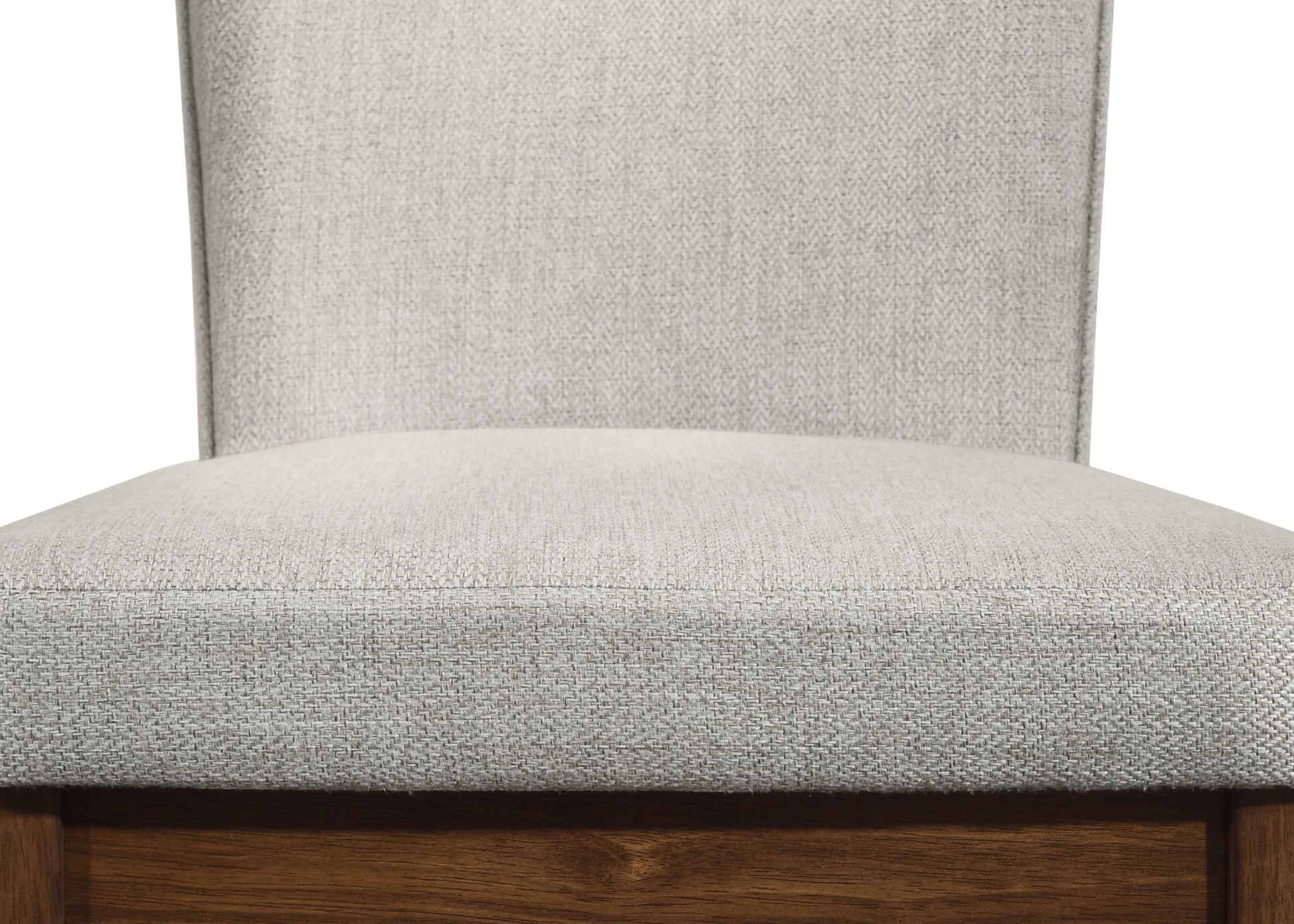 Mid-century Modern 5pc Dining Set Rectangular Unique Table Warm Wood Finish Upholstered Chairs Brown Wooden Dining Room Furniture