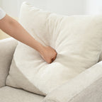 Barrel Chair, Chenille Accent Chair, Fabric Armchair Club Chair,Upholstered Arm Chair with Solid Wood Legs,Waist Pillow,Padded Single Chair for Living Room/Bedroom/Study/Waiting Room,Beige - Groovy Boardz