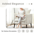 Barrel Chair, Chenille Accent Chair, Fabric Armchair Club Chair,Upholstered Arm Chair with Solid Wood Legs,Waist Pillow,Padded Single Chair for Living Room/Bedroom/Study/Waiting Room,Beige - Groovy Boardz